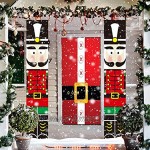 Qiamni Lot de décorations de Noël pour intérieur ou extérieur avec bannières pour porte d'entrée porche jardin Modèle soldat Casse-noisette