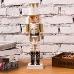 Sharplace 38CM Casse-Noisette en Bois Figurine Batteur Décorations Maison Cadeau Anniversaire Noël Fête pour Enfant Famille Amis