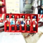 WODMB 6pcs décorations de Noël de Noël noisette poupée de poupée soldat Figurines miniatures Vintage fabriqué artisanal marionnette Color : A Size : 12 * 5cm