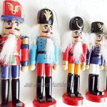 ZHYLDL SDZSH 6pcs décorations de Noël de Noël Noisette poupée de poupée Soldat Figurines Miniatures Vintage fabriqué Artisanal marionnette Color : A Size : 12 * 5cm