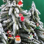 30 Pièces Ensemble d'Ornements de Noël Petits Ornements Miniatures d'arbre de Noël en Résine Père Noël Bonhomme de Neige Anges Décorations Minuscules d'arbre de Noël