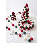 FENDOU Décoration de Noël,Ins Wool Felt Mini Petite décoratif Ornements Cordes Garland Décorations Boule de Noël Color : H