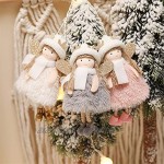 FENXIXI 3pcs poupée d'ange de Noël jolie chapeau pendentif décorations de Noël for la maison Color : A Size : As the picture shows