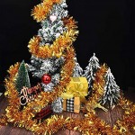 Guirlandes métalliques torsadées pour décoration de sapin de Noël anniversaire fête 12 M or