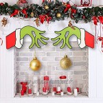 GYZX 2pcs Décoration de Noël Hanging Porte en Bois Oranment Voleur de Noël à la Main Accueil Décoration Murale Color : A Size