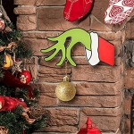 GYZX 2pcs Décoration de Noël Hanging Porte en Bois Oranment Voleur de Noël à la Main Accueil Décoration Murale Color : A Size