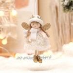 GYZX 3pcs poupée d'ange de Noël Jolie Chapeau Pendentif décorations de Noël for la Maison Color : A Size