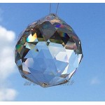 NUPTIO 30mm Prisme de Boule de Cristal Clair 10Pcs Suspension Suncatcher à Facettes pour Lustre de Plafond Feng Shui Maison de Mariage Décorations de Bureau