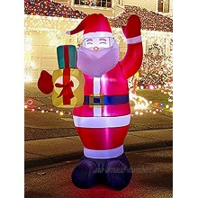 SIMGULAM Père Noël Gonflable de Noël de 5 Pieds avec lumières LED intégrées transportant des boîtes-Cadeaux pour exploser la décoration de la Cour intérieure et extérieure du père Noël