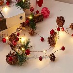 TOSLEJF 2M 20 LED Fil de cuivre Pine Cône LED Décorations de Noël clair for l'ornement d'arbre de Noël à la maison Color : B Size : 2m 20lights
