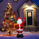 WOTEG 1.5m Gonflables Père Noël Père Noël Gonflé Père Noël Gonflable avec Lumière LED Décoration Gonflable Accessoires Lumineux De Noël pour La Décoration De Jardin Extérieur