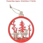 WOUPY Décor tridimensionnel Pendentif décoratif d'ampoule d'ornement de Tilleul pour Noël pour Le FestivalCerf Double