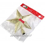 4,5 Pouces Trésors d'or Glittered Mini étoile Arbre de Noël Topper