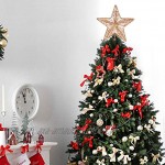 Abaodam Décoration de sapin de Noël en forme d'étoile dorée rose pailletée 9. 84 Décoration de sapin de Noël Décoration pour la maison ou une fête