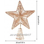 Abaodam Décoration de sapin de Noël en forme d'étoile dorée rose pailletée 9. 84 Décoration de sapin de Noël Décoration pour la maison ou une fête