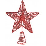 Abaodam Étoile rouge à paillettes pour sapin de Noël 7. 8 Décoration de sapin de Noël Décoration pour la maison ou la fête