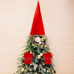 Bingxue Décoration de sapin de Noël avec chapeau suédois et gants Rouge voir photo