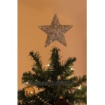 Clever Creations Étoile pour Sapin de Noël en Plastique Brillant résistant aux Chocs décoration de fête pour Toute Taille de Sapin argenté 17,8 cm