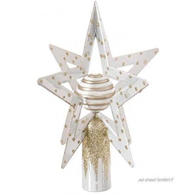 FEERIC CHRISTMAS Décoration de Sapin de Noël Cimier en 3D étoile et Boule H 19 cm