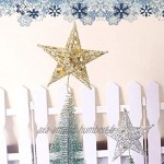 TheStriven Cimier de Sapin de Noël Étoile Scintillante Sommet de Sapin Décoration d'arbre de Noël Topper Sapin De Noël Décoration d'arbre de Noël étoile à décor dans 25cm d'or