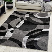 Carpeto Rugs Tapis Salon Moderne Fleurs Gris 130 x 190 cm Différentes Tailles Poils Courts
