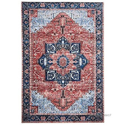 WEBTAPPETI.IT Tapis turc motif oriental classique pour salon séjour rouge bleu multicolore 120 x 180 cm