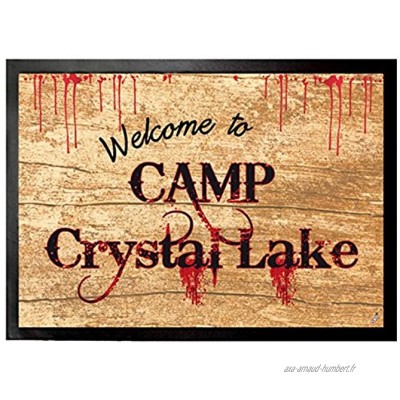 1art1 Vendredi 13 Paillasson Essuie-Pieds Welcome to Camp Crystal Lake 70 x 50 cm