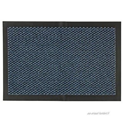 Carpido Paillasson 80 x 120 cm pour l'intérieur – Tapis de Porte à séchage Rapide – Antidérapant Bleu chiné – Paillasson Simple