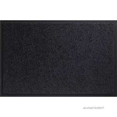 ID Mat Mirande Noir Tapis Paillasson Fibres Nylon sur Semelle PVC caoutchouté 40 x 60 cm