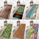 Arbres colorés vieillissant Vintage en bois impression 3D antidérapant microfibre lavable long tapis de sol tapis de couloir tapis
