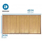 iDesign tapis de bain grand tapis cuisine couloirs salle de bain ou toilettes en bambou tapis de cuisine ou de salle de bain étanche marron clair