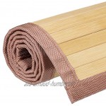Relaxdays Tapis en Bambou Résistant Humidité Anti-glisse Bord textile Sortie de Bain Douche SDB diff. Tailles Nature