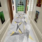 Hall d'entrée Coureur Tapis tapis Couloir motifs géométriques Pile faible souple antidérapante Lavable Paillasson Blended fibre gris FTL&HONG Color : A Size : 1 x 4m