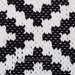Relaxdays Tapis de passage avec imprimé géométrique coton Blanc et Noir couloir salon 70x140 cm noir blanc