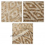 Relaxdays Tapis de passage tapis de sol en jute fibre nature fait main couloir 80 x 200 cm marron clair