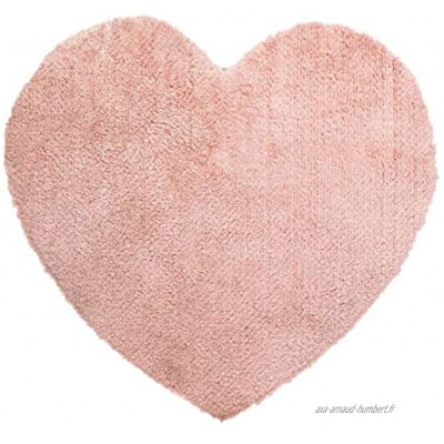 Atmosphera Tapis épais Coeur Rose pour Chambre d'enfant 80 x 74 cm