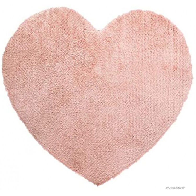 Atmosphera Tapis épais Coeur Rose pour Chambre d'enfant 80 x 74 cm