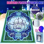 NC Tapis de Prière pour Enfants Islamiques Tapis Musulmans pour Enfants Tapis Eid Mubarak Décoration Vert E