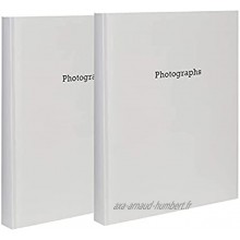 Album Photo Photographs BLANC 50 Pages adhesives Lot de 2