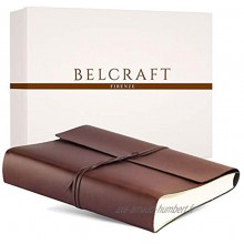 Belcraft Vietri Album Photo en Cuir recyclé de Fabrication Artisanale Italienne A4 23x30 cm Brun