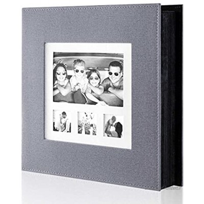Benjia Album Photo 10x15 cm 600 Pochettes Photos Grand Format Traditionnel Famille Mariage Classique Couverture Lin 60 Feuilles 120 Pages Gris