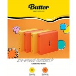 BTS Butter Album [Peaches Version] CD+Photobook+Lyric Cards+Instant Photo Card+Photo Stand+Photo Card+Message Card+Graphic Sticker+Extra 6 Photocards+1 Double-Sided Photocard+Deco Sticker