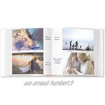 Maverton Album photo à pochettes Album Photo à personnaliser en cuir blanc Cadeau pour la Première Communion Livre photo imprimé pour un enfant guirlande