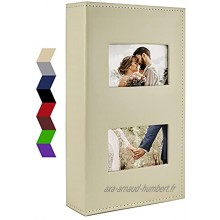 Vienrose Album Photo Traditionnel 10x15 cm 300 Poches Grande Capacité Couverture en Cuir pour Mariage Famille Bébé Vacances