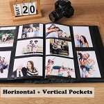 Vienrose Album Photo Traditionnel pour l'insertion de 600 photos au format 10x15 cm Grand Format Couverture en Cuir pour Les Vacances de Mariage en Famille