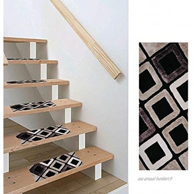 AHMI Lot de 15 tapis de marches d'escalier antidérapants en PVC pour intérieur et extérieur 50,8 x 20,3 x 0,6 cm