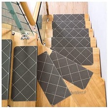 Lot de 15 tapis d'escalier antidérapants autocollants pour marches d'escalier 4 mm Tapis antidérapant Lavable 70 x 24 cm