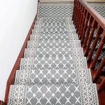 Marchettes d'escalier Marches d'escalier marques d'escalier auto-adhésives tapis tapis antidérapant Step Protection Tapis couvrent tapis d'escalier intérieur moderne moderne minimaliste de couleur eur