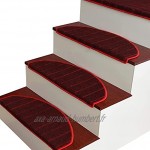 QDCZDQ Paquet de 15 Tapis de Tapis de Marche d'escalier Tapis de Protection antidérapant pour Tapis d'escalier pour Tapis d'escalier de Sol Dur