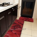 Lot de 2 tapis de cuisine lavables antidérapants pour intérieur ou extérieur Adelia Rose